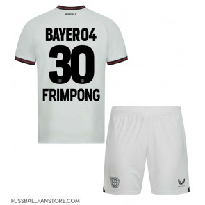 Bayer Leverkusen Jeremie Frimpong #30 Replik Auswärtstrikot Kinder 2023-24 Kurzarm (+ Kurze Hosen)